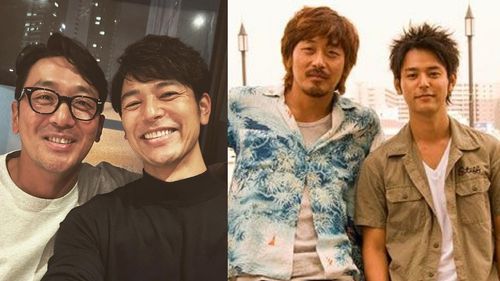 妻夫木聰韓國找哥哥 合體河正宇憨笑「喝多了」