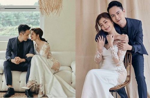 夏如芝婚紗鏤空炫美臀 嫁張捷2年「完成這麼棒的回憶」