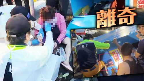 基隆路邊清晨傳女求救聲　神展開！竟是她這原因倒栽蔥跌舊衣回收箱