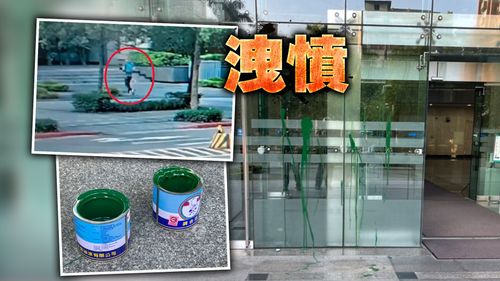 不滿NCC成民進黨打手 國民黨議員參選人大樓潑綠漆諷「掉漆」