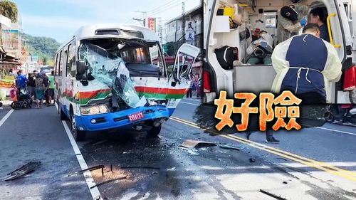台東特教生校巴追撞大貨車 4學生+駕駛5人輕傷送醫