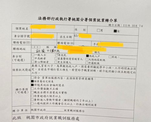 單親媽欠牌照稅遭移送 桃園分署發現她苦衷!打工養活6子女