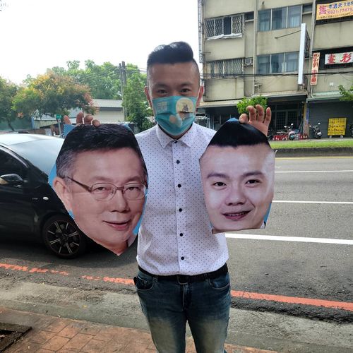 台中議員競選布條第3次遭「斬首」 民眾黨參選人抨:為何只搞我