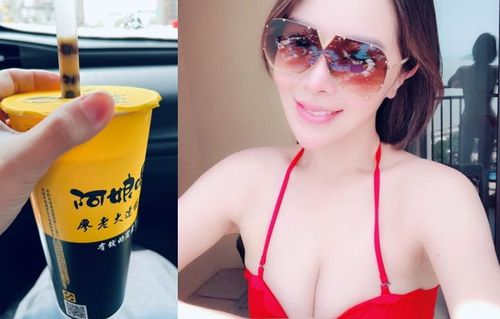 E奶書法女神喝廖老大飲料 芭比Q了!冰淇淋紅茶是「熱的」