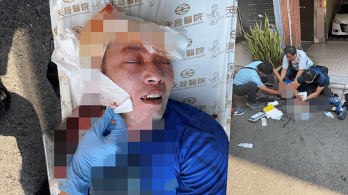 陳坤和中壢負傷落網!持刀剪對峙被壓制 現場畫面曝光