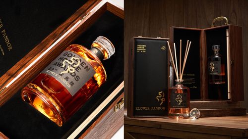 KLOWER PANDOR造金馬迎賓禮　琥珀色擴香裝進奢華「藏酒盒」