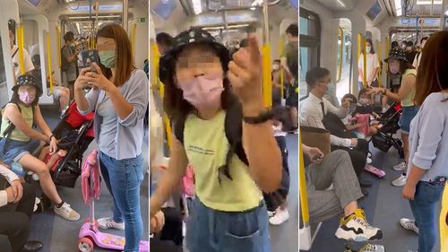 台媽搭港鐵「教育博愛座」掀戰 淚訴香港人「拍攝小孩po網公審」