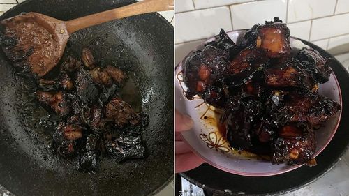 跟著影片做糖醋排骨 一個關鍵變暗黑料理「豬看了都掉眼淚」