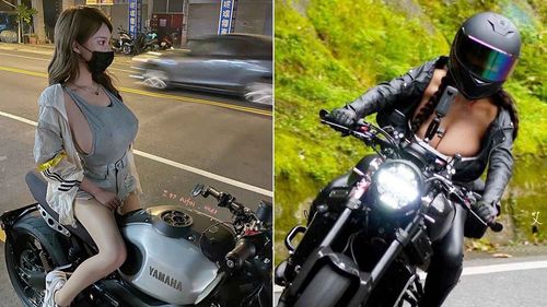 重機女神「車頭燈ㄅ亮」激凸超閃 海邊「溢出比基尼」更讓粉絲凍未條