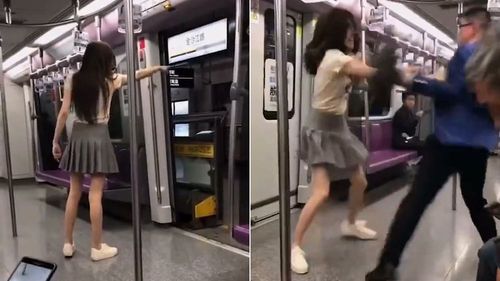 短裙妹飆「台語髒話」幹架上海地鐵　網驚：台灣人到中國抗中保台