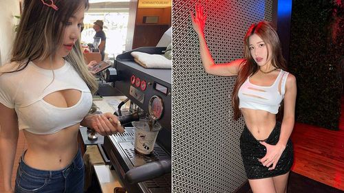 咖啡女店員爆乳超辣 IG曝光「激凸配小丁」原來是她