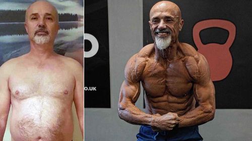 102公斤病阿公10個月變身「壯碩龜仙人」　兒操肌救父：改變爸爸是我最大成就