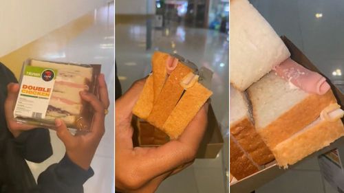 超商三明治「小火腿對折變雙火腿」 女客傻眼:別家店沒這麼幹